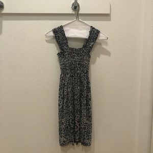 Flowy Blue Cheetah Print Maxi Dress